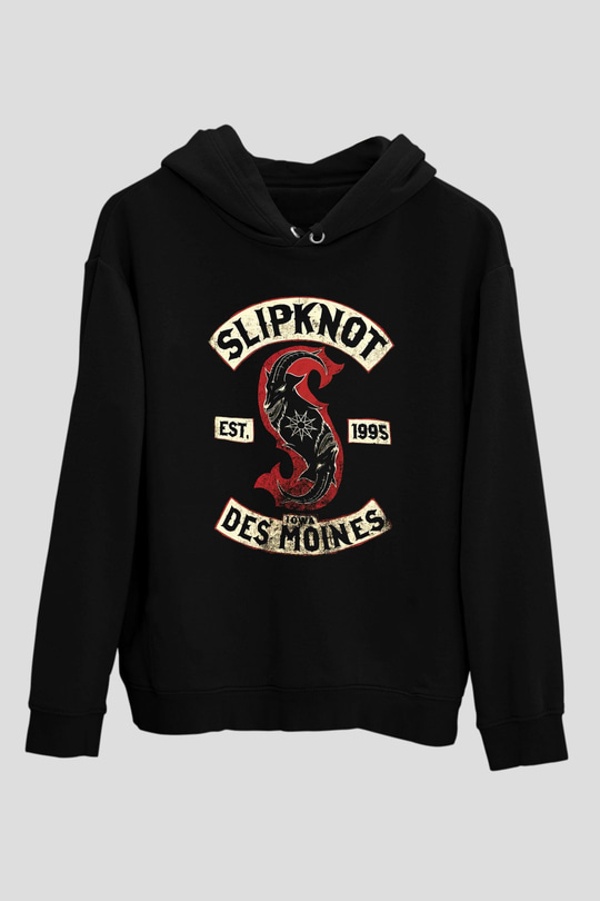 Slipknot Siyah Unisex Kapşonlu Sweatshirt