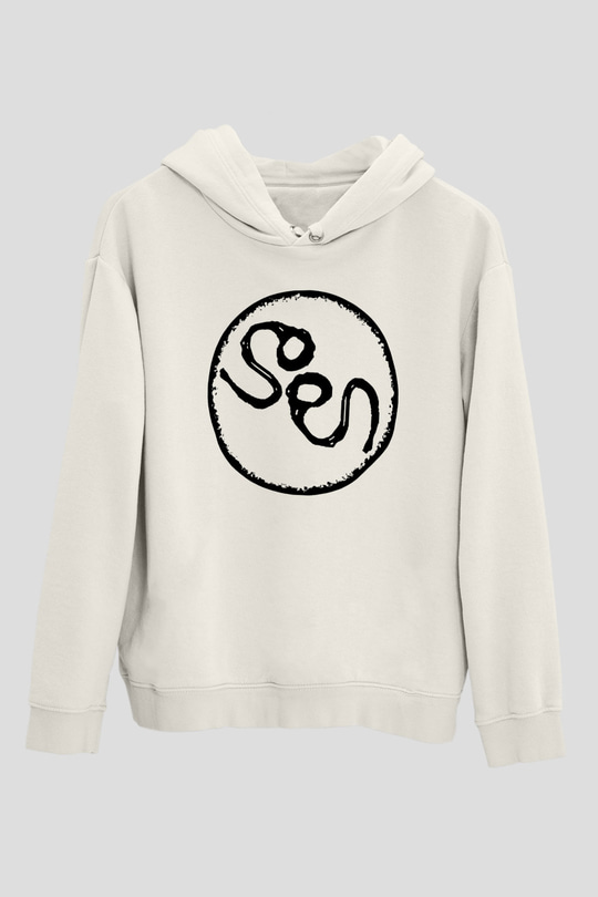 Slowdive Baskılı Beyaz Unisex Kapüşonlu Sweatshirt