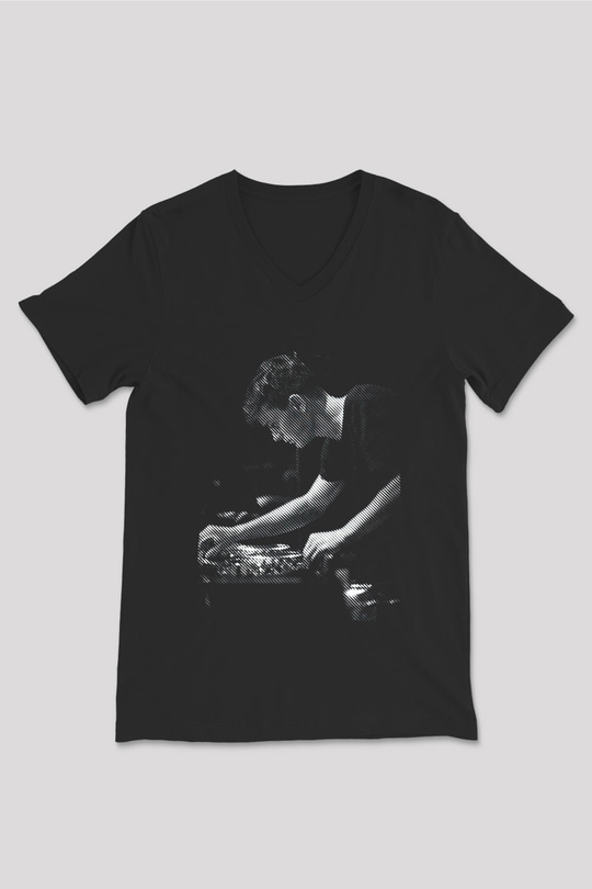 Snake Siyah Unisex V Yaka Tişört