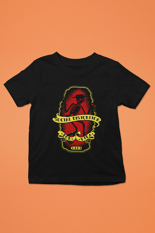 Social Distortion Baskılı Siyah Unisex Çocuk Tişört