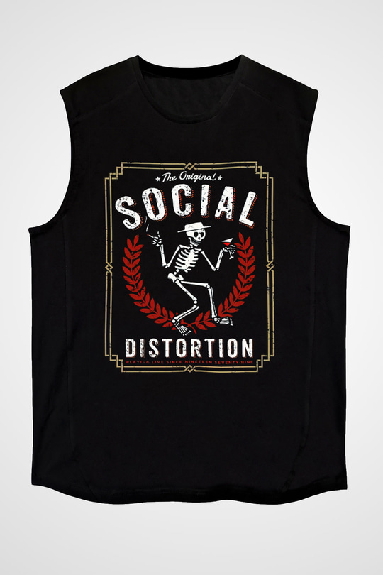 Social Distortion Siyah Unisex Kolsuz Tişört