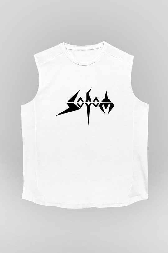 Sodom Beyaz Unisex Kolsuz Tişört