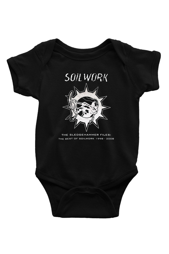 Soilwork Baskılı Siyah Bebek Body - Zıbın