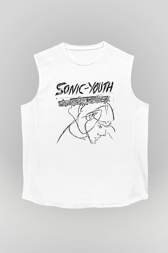 Sonic Youth Beyaz Unisex Kolsuz Tişört