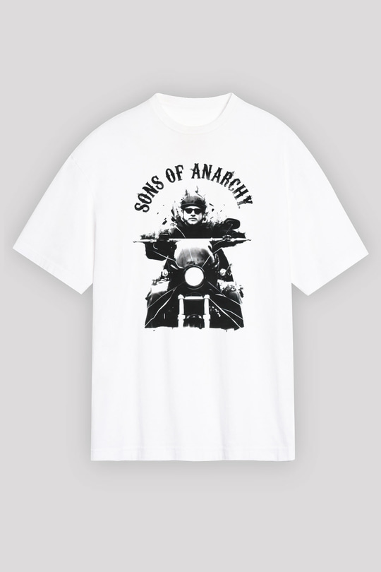 Sons of Anarchy Beyaz Unisex Oversize Tişört T-Shirt