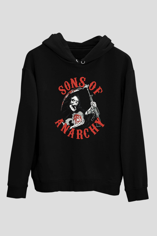 Sons of Anarchy Siyah Unisex Hoodie