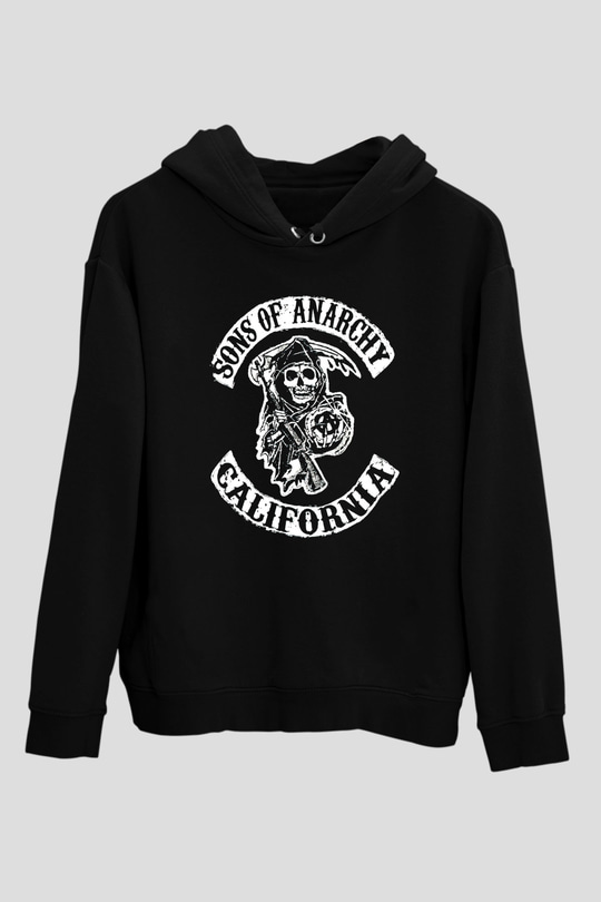 Sons of Anarchy Siyah Unisex Hoodie