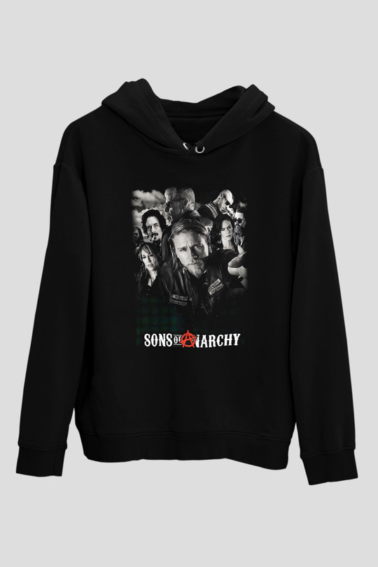 Sons of Anarchy Siyah Unisex Hoodie