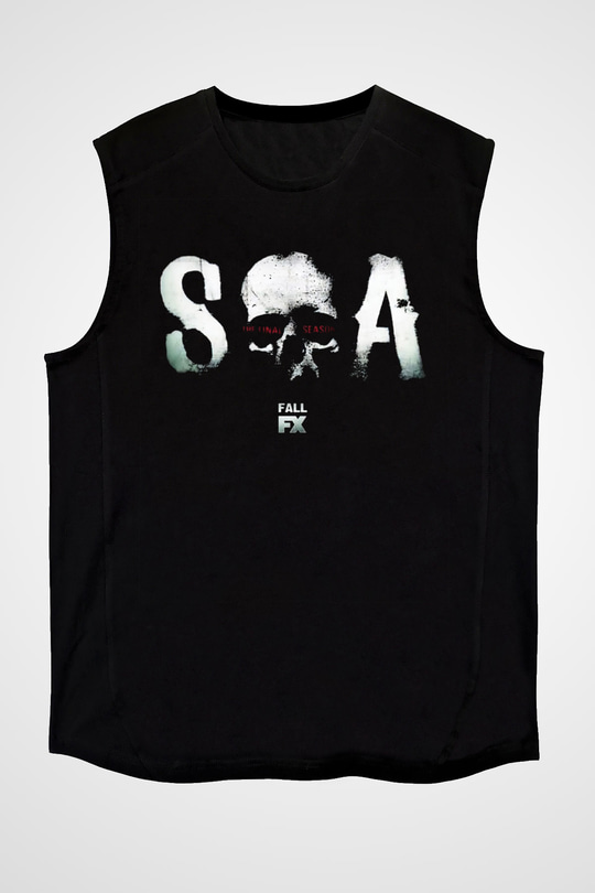 Sons of Anarchy Siyah Unisex Kolsuz Tişört