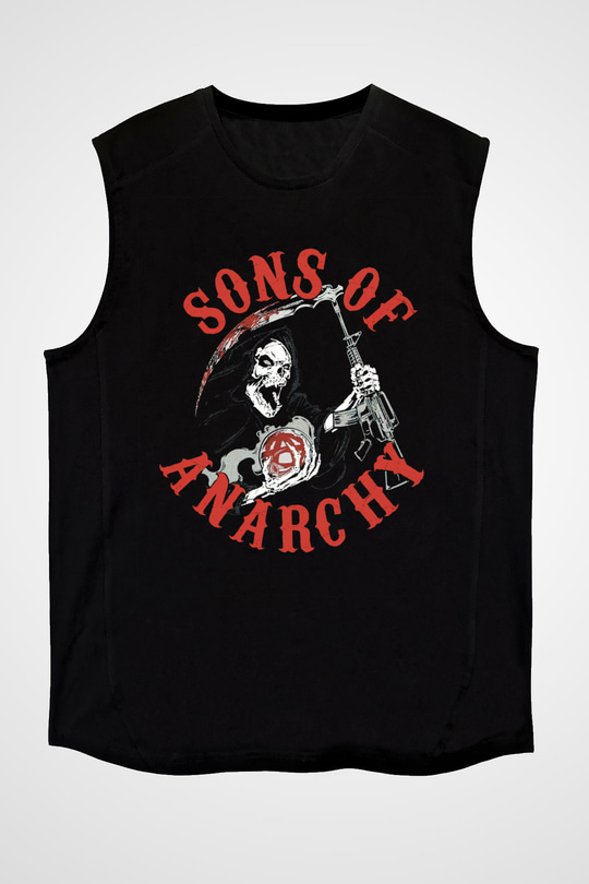 Sons of Anarchy Siyah Unisex Kolsuz Tişört