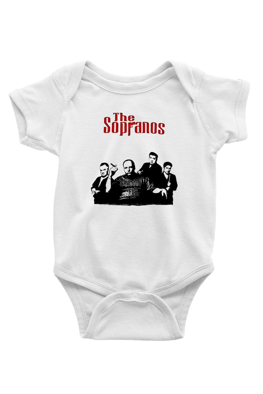 Sopranos Baskılı Beyaz Unisex Bebek Body - Zıbın