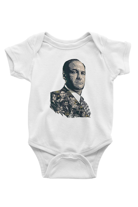 Sopranos Baskılı Beyaz Unisex Bebek Body - Zıbın