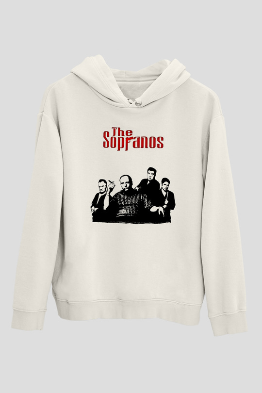 Sopranos Baskılı Beyaz Unisex Hoodie