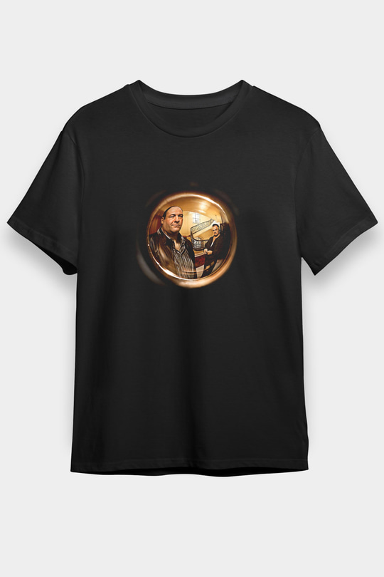 Sopranos Baskılı Unisex Siyah Tişört - Tshirt