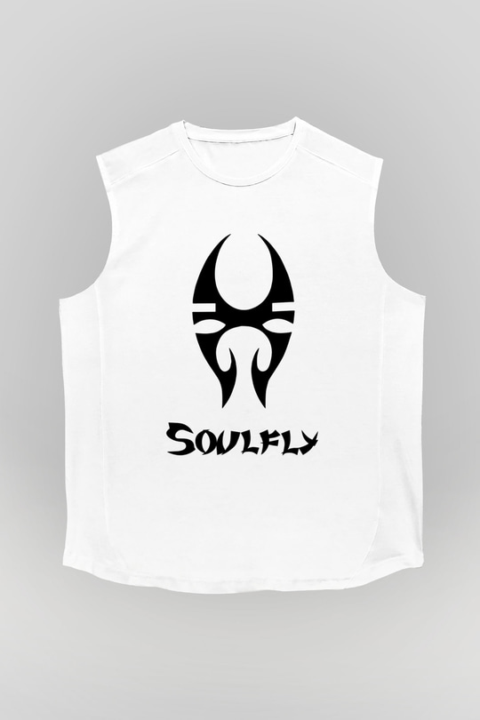 Soulfly Beyaz Unisex Kolsuz Tişört