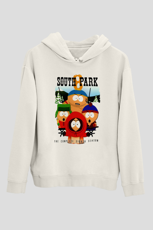 South Park Beyaz Unisex Hoodie