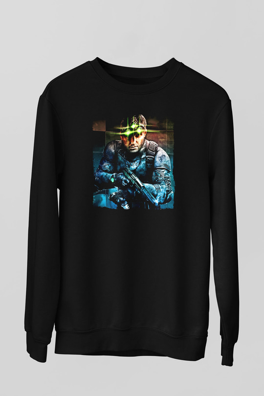 Splinter Cell Siyah Unisex Sweatshirt