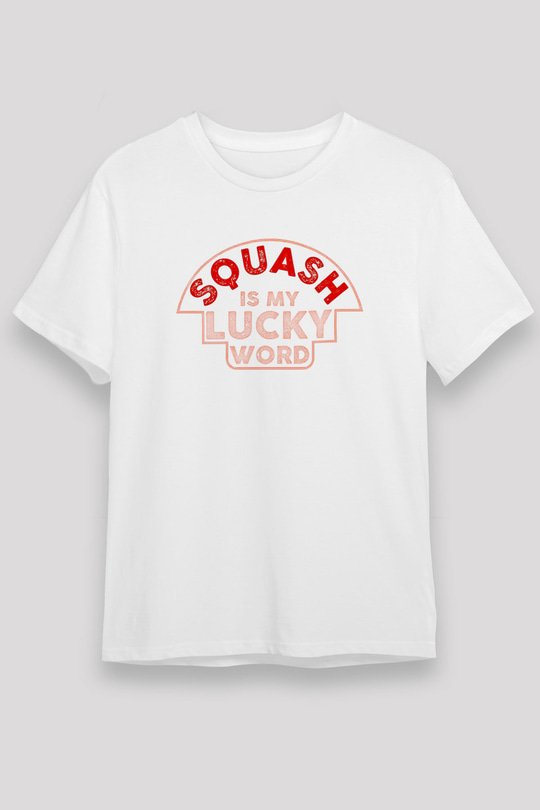 Squash Baskılı Unisex Beyaz Tişört - Tshirt