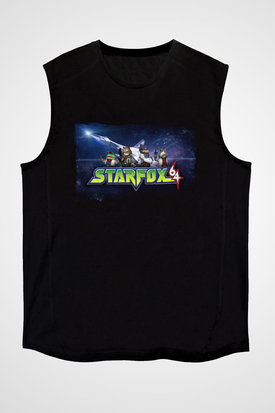 Star Fox Siyah Unisex Kolsuz Tişört