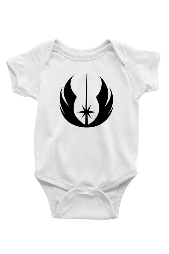 Star Wars Baskılı Beyaz Unisex Bebek Body - Zıbın