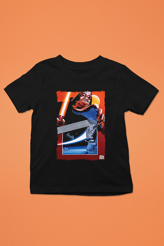 Star Wars (Dart Vader) Baskılı Unisex Siyah Çocuk Tişört - Tshirt