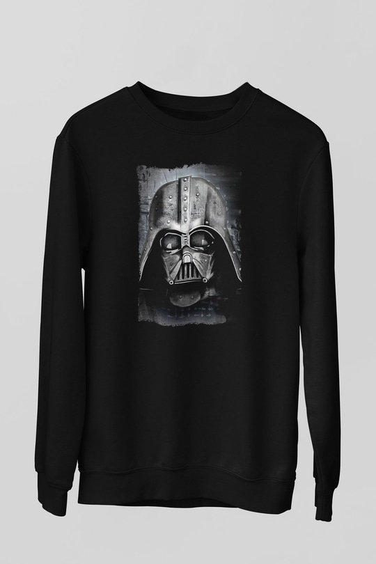 Star Wars (Dart Vader) Baskılı Unisex Siyah Sweatshirt