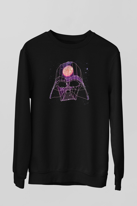 Star Wars (Dart Vader) Baskılı Unisex Siyah Sweatshirt