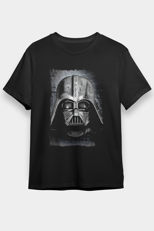 Star Wars (Dart Vader) Baskılı Unisex Siyah Tişört - Tshirt
