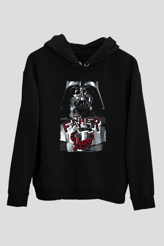 Star Wars (Dart Vader) Baskılı Unisex Siyah Hoodie