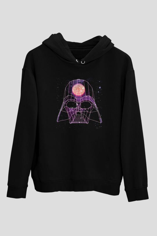 Star Wars (Dart Vader) Baskılı Unisex Siyah Hoodie