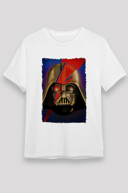 Star Wars (Dart Vader) Unisex Baskılı Beyaz Tişört - Tshirt
