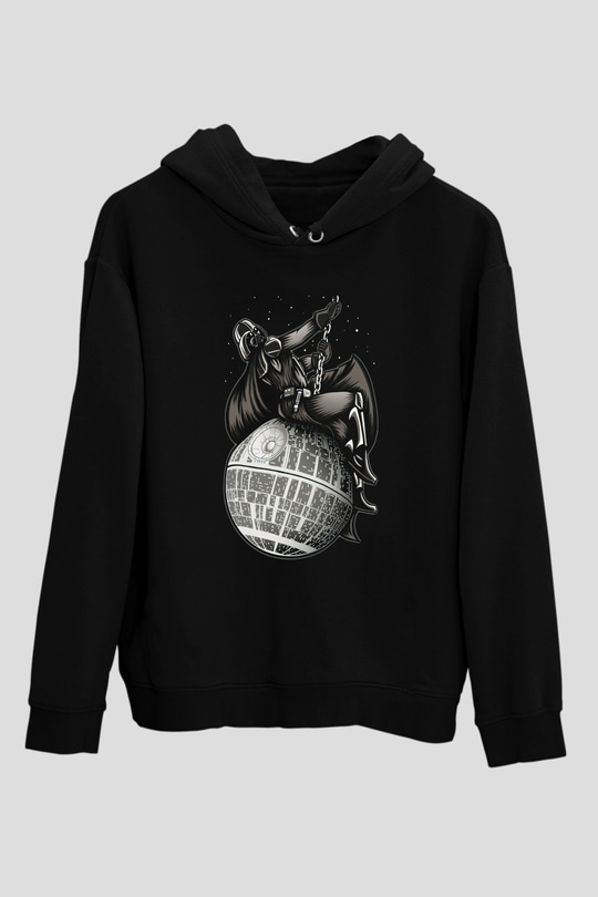 Star Wars Siyah Unisex Kapşonlu Sweatshirt