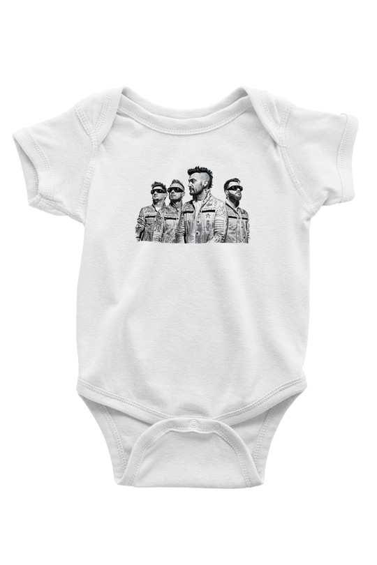 Starset Baskılı Beyaz Unisex Bebek Body - Zıbın