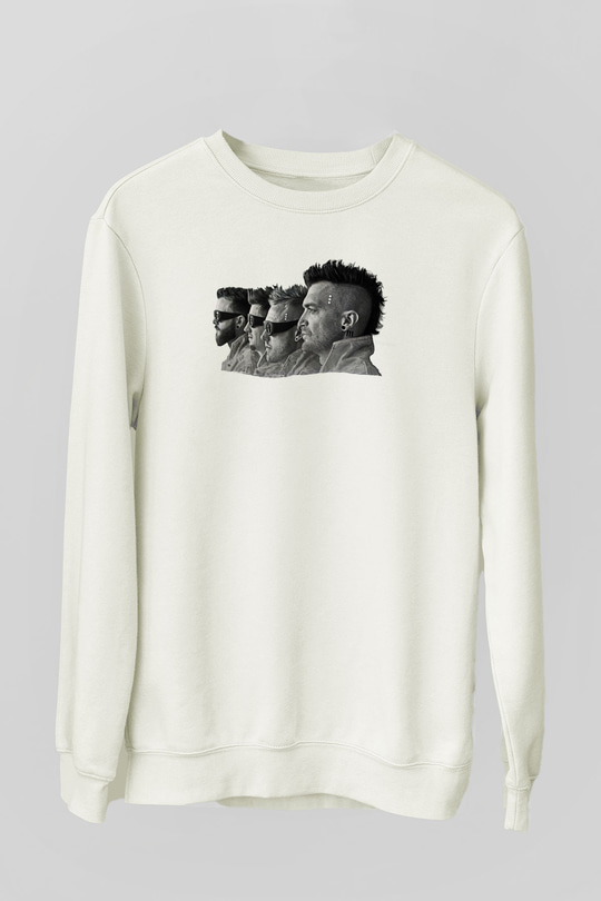 Starset Baskılı Beyaz Unisex Sweatshirt