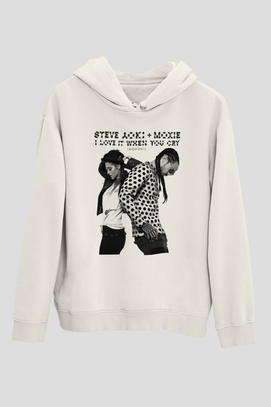 Steve Aoki Beyaz Unisex Kapüşonlu Sweatshirt