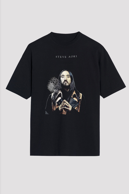 Steve Aoki Siyah Unisex Tişört T-Shirt - TişörtFabrikası