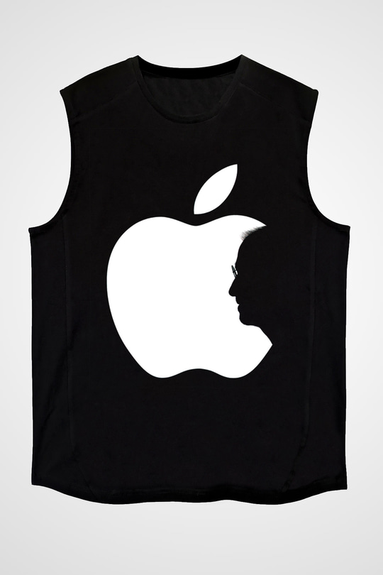 Steve Jobs Siyah Unisex Kolsuz Tişört