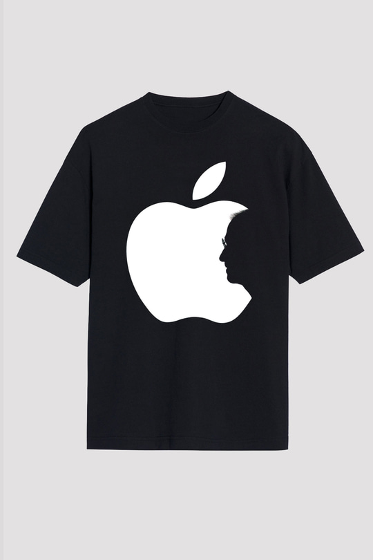 Steve Jobs Siyah Unisex Oversize Tişört T-Shirt