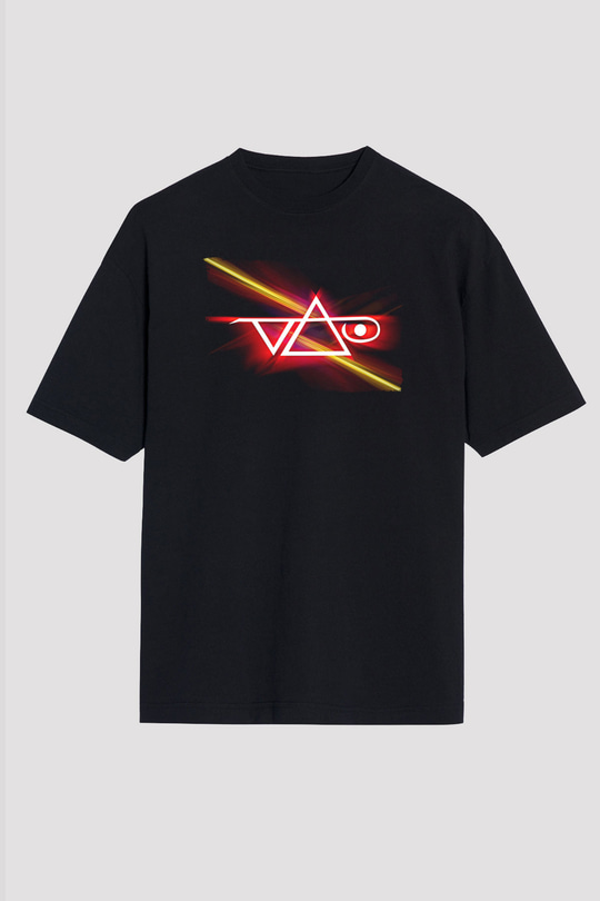 Steve Vai Baskılı Unisex Siyah Oversize Tişört - Tshirt