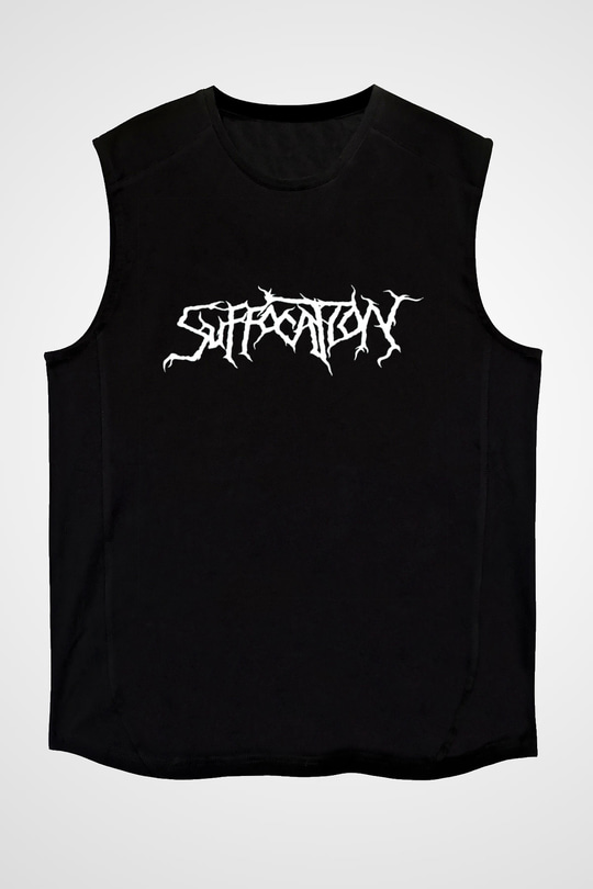 Suffocation Siyah Unisex Kolsuz Tişört