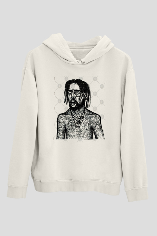 Suicideboys - $uicideboy$ Baskılı Beyaz Unisex Kapüşonlu Sweatshirt