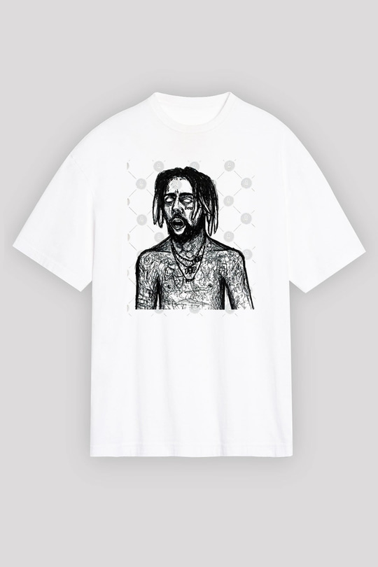 Suicideboys - $uicideboy$ Baskılı Beyaz Unisex Oversize Tişört - Tshirt