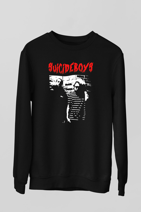 Suicideboys - $uicideboy$ Baskılı Unisex Siyah Sweatshirt