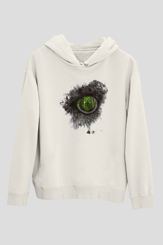 Swallow The Sun Baskılı Beyaz Unisex Kapüşonlu Sweatshirt