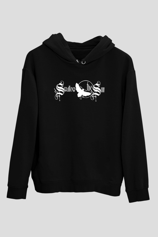 Swallow The Sun Baskılı Unisex Siyah Kapüşonlu Sweatshirt
