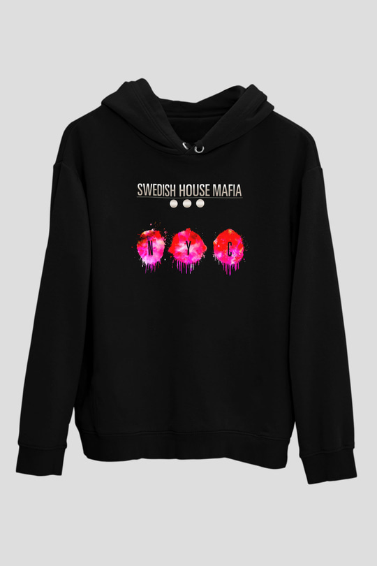 Swedish House Mafia Siyah Unisex Kapüşonlu Sweatshirt