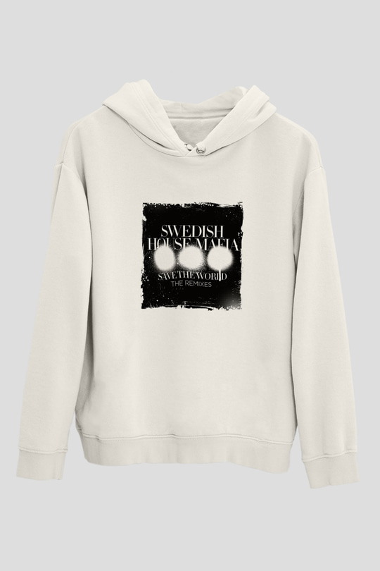 Swedish House MafiaBaskılı Beyaz Hoodie