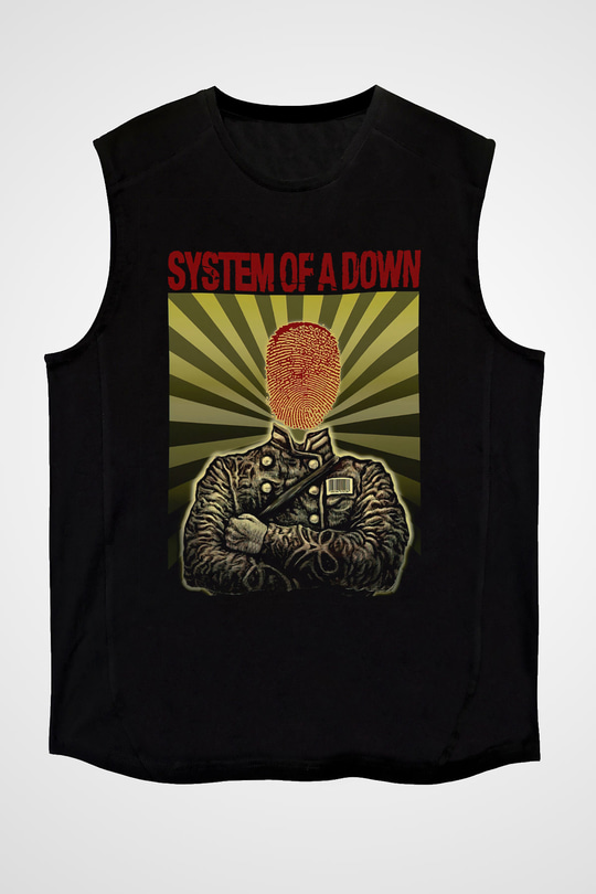 System of a Down Siyah Unisex Kolsuz Tişört