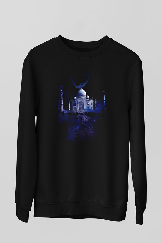 Tac Mahal Siyah Unisex Sweatshirt