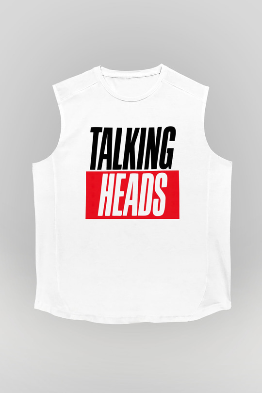 Talking Heads Beyaz Unisex Kolsuz Tişört